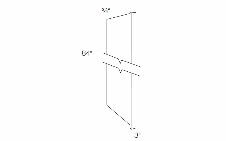 Milano Fossil Grey (Gloss) REP384: Refrigerator End Panel: Assembled Kitchen Cabinets