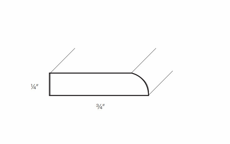 Milano Fossil Grey (Gloss) SCM: Scribe Molding: Assembled Kitchen Cabinets