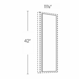 Milano Fossil Grey (Gloss) WDE1242: Wall Decorative End Panel: Assembled Kitchen Cabinets
