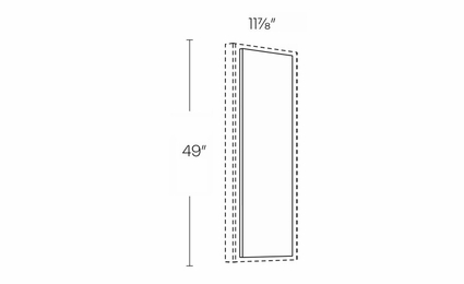 Milano Fossil Grey (Gloss) WDE1250: Wall Decorative End Panel: Assembled Kitchen Cabinets