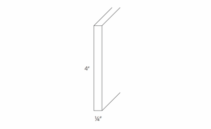 Milano Polar White (Gloss) TKS: Toe Kick: Assembled Kitchen Cabinets