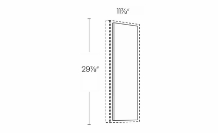 Milano Polar White (Gloss) WDE1230: Wall Decorative End Panel: Assembled Kitchen Cabinets