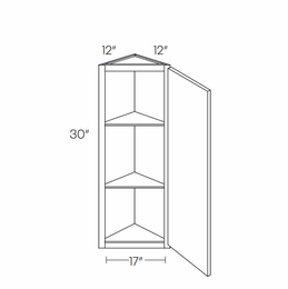 Milano Polar White (Gloss) WEC1230: Wall End Cabinet: Assembled Kitchen Cabinets