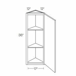 Milano Polar White (Gloss) WEC1236: Wall End Cabinet: Assembled Kitchen Cabinets