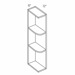 Milano Polar White (Gloss) WS36: Knick-Knack Wall Cabinet: Assembled Kitchen Cabinets