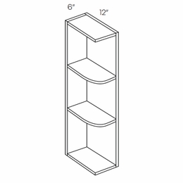 Milano Polar White (Gloss) WS42: Knick-Knack Wall Cabinet: Assembled Kitchen Cabinets