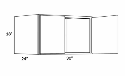 Milano Sand (Matte) 3018X24: 24" Deep Wall Cabinet: Assembled Kitchen Cabinets