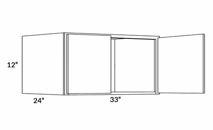 Milano Sand (Matte) 3312X24: 24" Deep Wall Cabinet: Assembled Kitchen Cabinets