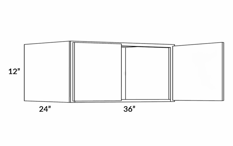 Milano Sand (Matte) 3612X24: 24" Deep Wall Cabinet: Assembled Kitchen Cabinets