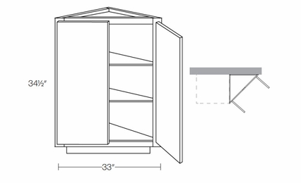 Milano Sand (Matte) BECS24: Straight Base End Cabinet: Assembled Kitchen Cabinets