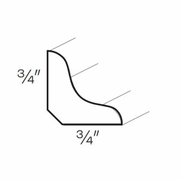 Milano Sand (Matte) ICM: Inside Corner Molding: Assembled Kitchen Cabinets