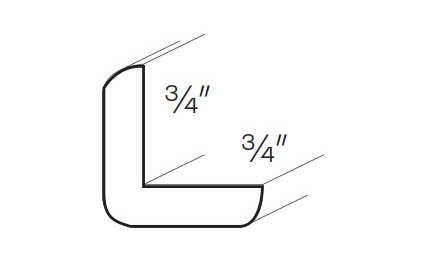 Milano Sand (Matte) OCM: Outside Corner Molding: Assembled Kitchen Cabinets
