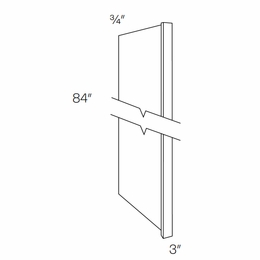 Milano Sand (Matte) REP384: Refrigerator End Panel: Assembled Kitchen Cabinets