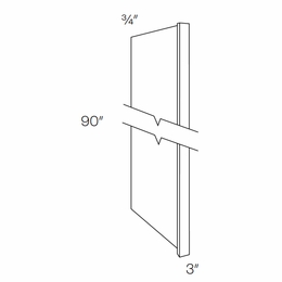 Milano Sand (Matte) REP390: Refrigerator End Panel: Assembled Kitchen Cabinets