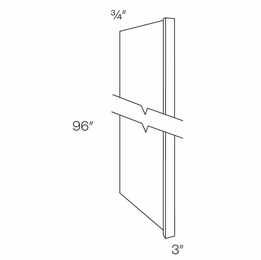 Milano Sand (Matte) REP396: Refrigerator End Panel: Assembled Kitchen Cabinets