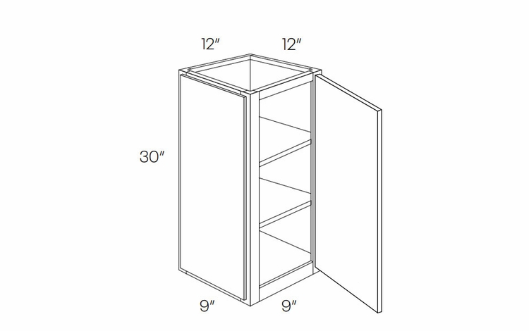 Milano Sand (Matte) WECD1230: Double Door Wall End Cabinet: Assembled Kitchen Cabinets