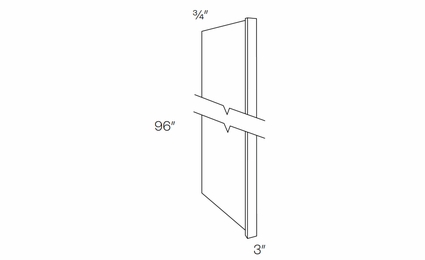 Milano Seaside (Matte) REP396: Refrigerator End Panel: Assembled Kitchen Cabinets