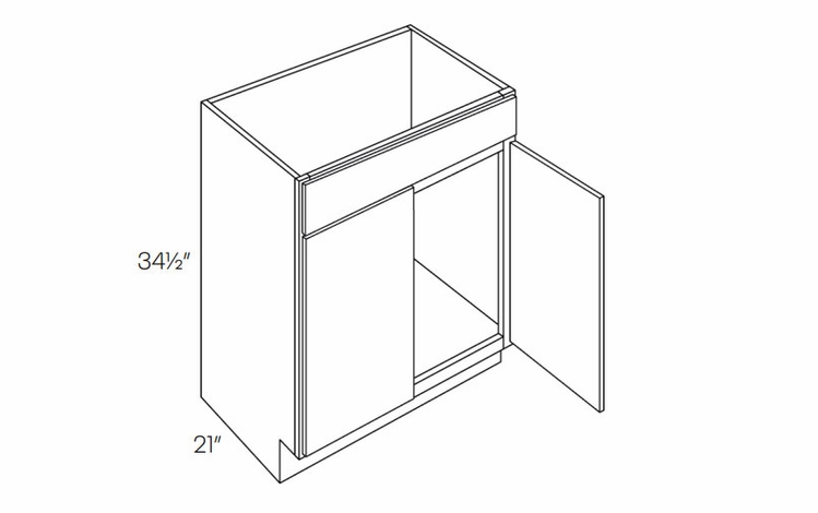Milano Seaside (Matte) V24: Vanity Base Cabinet: Assembled Kitchen Cabinets