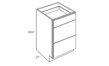 Milano Seaside (Matte) VDB18: Vanity Drawer Base Cabinet: Assembled Kitchen Cabinets