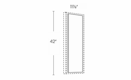 Milano Seaside WDE1242: Wall Decorative End Panel: Assembled Kitchen Cabinets