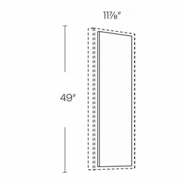 Milano Seaside WDE1250: Wall Decorative End Panel: Assembled Kitchen Cabinets