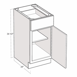 Montclair Cashmere B9-R: 9" Base Cabinet (Right Hinge Door): Assembled Kitchen Cabinets