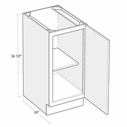 Montclair Cashmere B9FH-R: 9" Full Height Door Base Cabinet (Right Hinge Door): Assembled Kitchen Cabinets