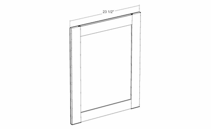 Montclair Cashmere BDE24: Base Decorative End Panel: Assembled Kitchen Cabinets
