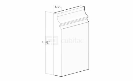 Montclair Cashmere BMC5A: 4-1/2" Cove Base Molding: Assembled Kitchen Cabinets