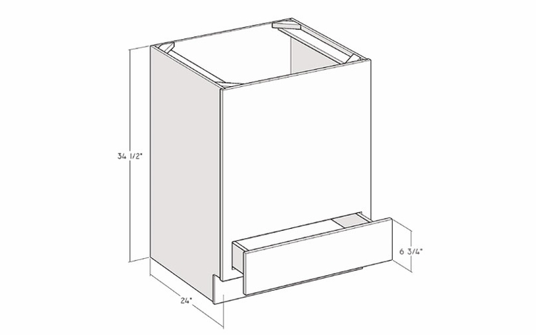 Montclair Cashmere BMO27: 27" Base Microwave Cabinet/Oven Cabinet: Assembled Kitchen Cabinets