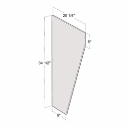 Montclair Cashmere DEP24: 24" Desk End Panel: Assembled Kitchen Cabinets