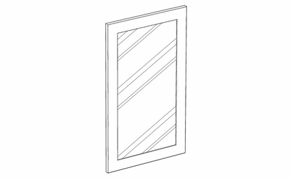 Montclair Cashmere GDCW2430: 30" High Diagonal Corner Wall Glass Door: Assembled Kitchen Cabinets