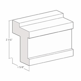 Montclair Cashmere LMG2A: 2 1/4" Light Rail Molding With 10mm Profile : Assembled Kitchen Cabinets