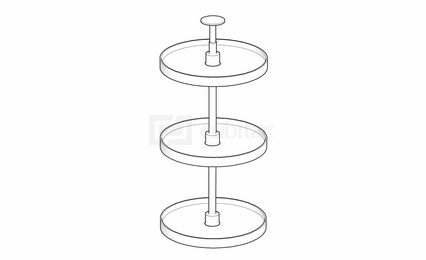 Montclair Cashmere PLASTIC-LS36/42: Plastic Wall Lazy Susan: Assembled Kitchen Cabinets