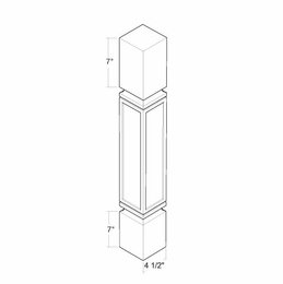 Montclair Cashmere POST-S36: Shaker Post: Assembled Kitchen Cabinets