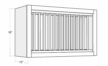 Montclair Cashmere PR3018: Plate Rack Cabinet: Assembled Kitchen Cabinets