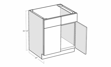 Montclair Cashmere SB30: 30" Sink Base Cabinet: Assembled Kitchen Cabinets