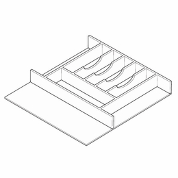 Montclair Cashmere TCD-15/18: Trimmable Cutlery Divider: Assembled Kitchen Cabinets