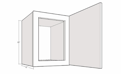 Montclair Cashmere W1215: 15" High Wall Cabinet: Assembled Kitchen Cabinets