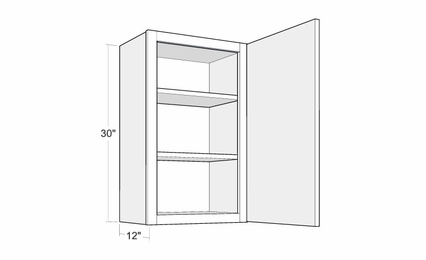 Montclair Cashmere W1830: 30" High Wall Cabinet: Assembled Kitchen Cabinets