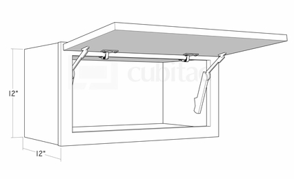 Montclair Cashmere W2412HD: 12" Horizontal Cabinet: Assembled Kitchen Cabinets