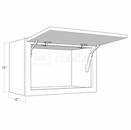 Montclair Cashmere W2415HD: 15" Horizontal Cabinet: Assembled Kitchen Cabinets