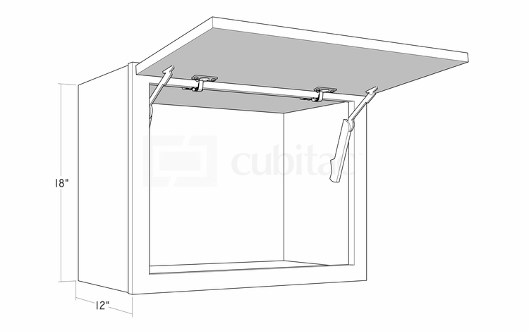 Montclair Cashmere W2418HD: 18" Horizontal Cabinet: Assembled Kitchen Cabinets