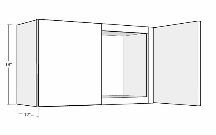 Montclair Cashmere W3018: 18" High Wall Cabinet: Assembled Kitchen Cabinets