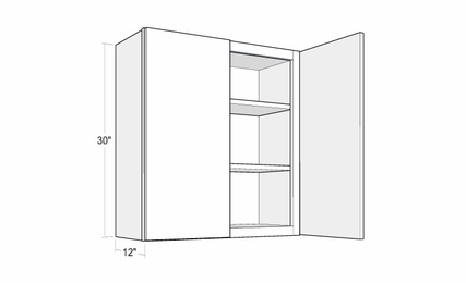 Montclair Cashmere W3030: 30" High Wall Cabinet: Assembled Kitchen Cabinets