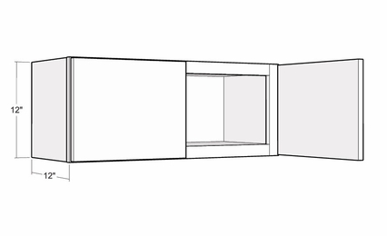 Montclair Cashmere W3612: 12" High Wall Cabinet: Assembled Kitchen Cabinets