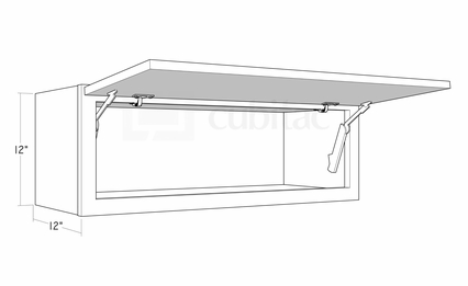 Montclair Cashmere W3612HD: 12" Horizontal Cabinet: Assembled Kitchen Cabinets