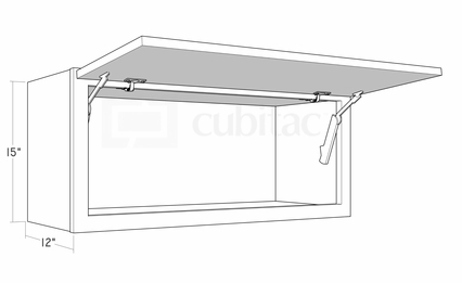 Montclair Cashmere W3615HD: 15" Horizontal Cabinet: Assembled Kitchen Cabinets