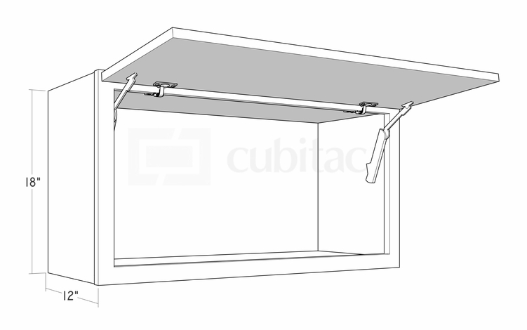 Montclair Cashmere W3618HD: 18" Horizontal Cabinet: Assembled Kitchen Cabinets