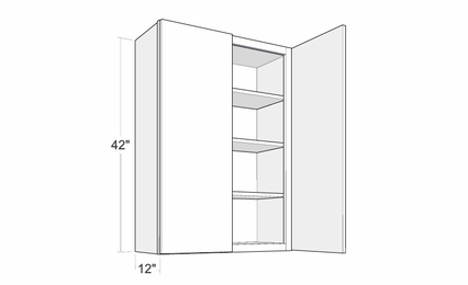 Montclair Cashmere W3642: 42" High Wall Cabinet: Assembled Kitchen Cabinets